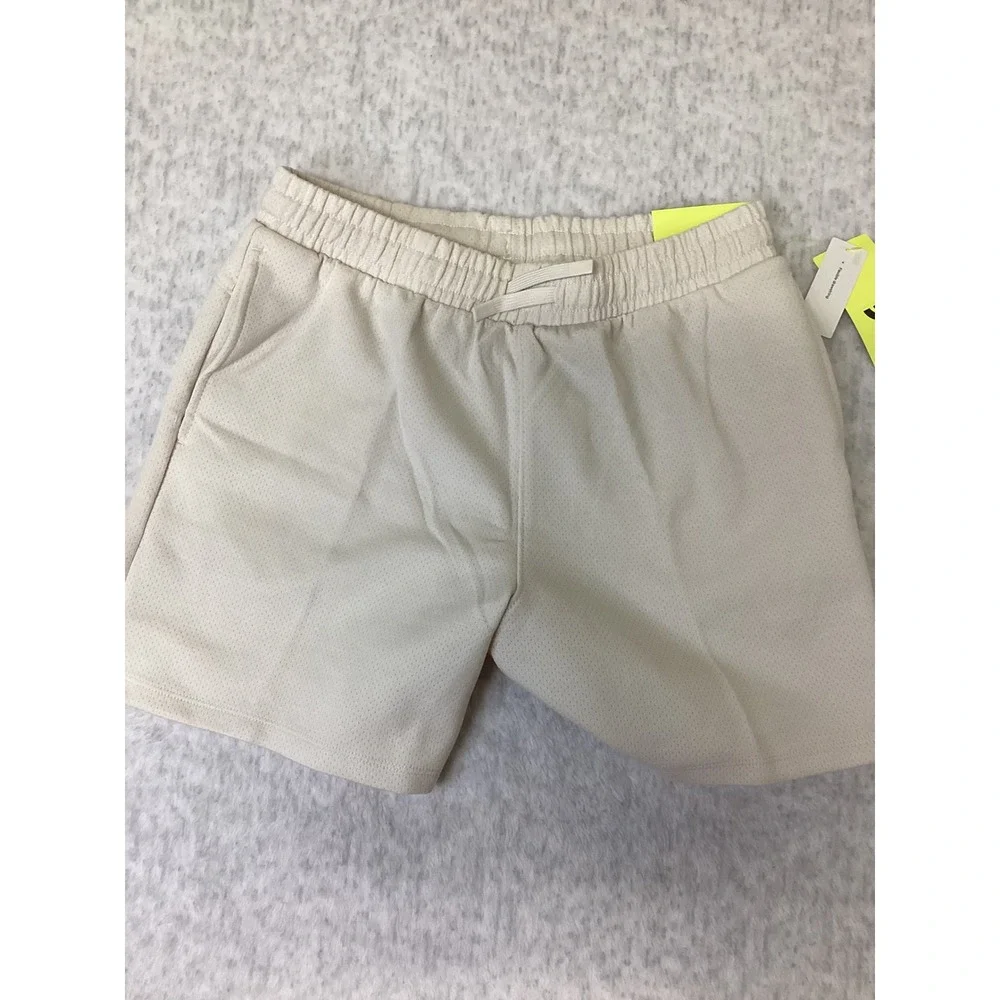 All in Motion Boys Mesh Athletic Shorts Cream‎ Beige Size L 10/12 NWT